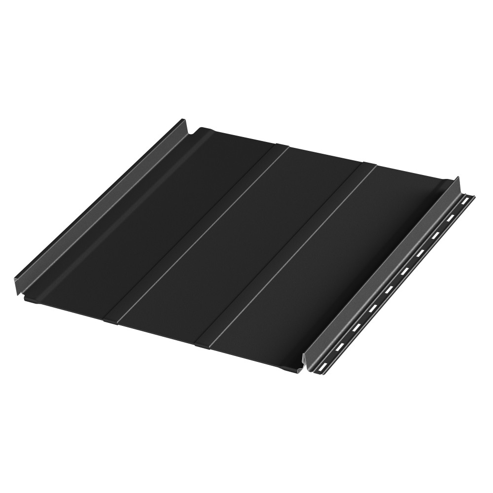 Фальцевая панель AQUACLICK Силуэт 2 (с подгибом) мат. (RAL9005) PU (КАШЕМИР)